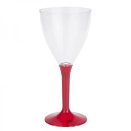 verre à vin plastique Rouge