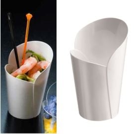 Verrine en plastique rigide conique Blanc 