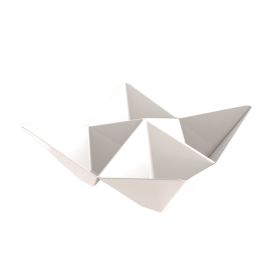 Verrine en plastique Origami Blanc 