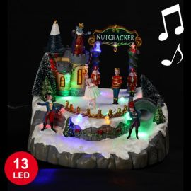 Village de Noel Animé Miniature du Chateau 