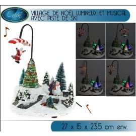 Village de Noel lumineux et musical avec piste de ski