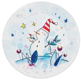 Assiettes en carton de Noël Ø 23 cm - Lot de 8 - Badaboum