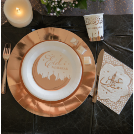 Assiette orientale rose gold pas cher 