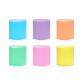 Assortiment de 6 papiers crépon Arc en ciel pastel - decoration fetes pas cher - Badaboum.fr
