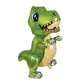 ballon gonflable mylar articule petit t-rex 77cm