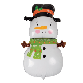 ballon gonflable aluminium bonhomme de neige 60cm