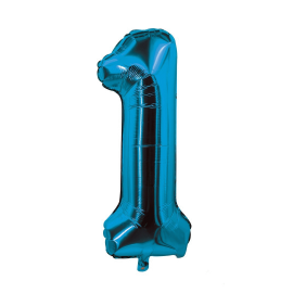 ballon chiffre 1 bleu 85cm