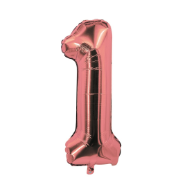 ballon chiffre 1 rose gold 85cm