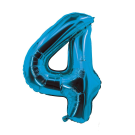 ballon chiffre 4 bleu 30cm