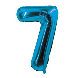 ballon chiffre 7 bleu 30cm