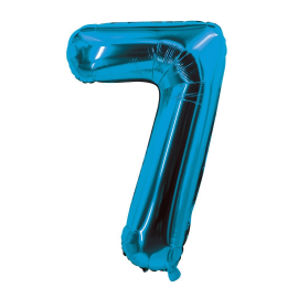 ballon chiffre 7 bleu 85cm