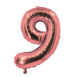 ballon chiffre 9 rose gold 30cm