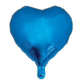 ballon gonflable mylar cœur bleu 37cm