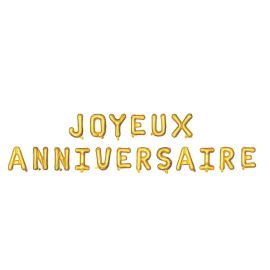 ballon gonflable aluminium joyeux anniversaire or 30cm