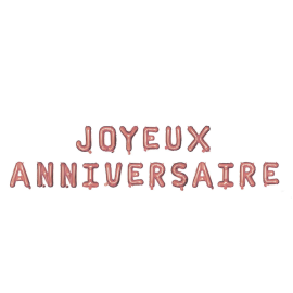 ballon gonflable mylar joyeux anniversaire rose gold 30cm