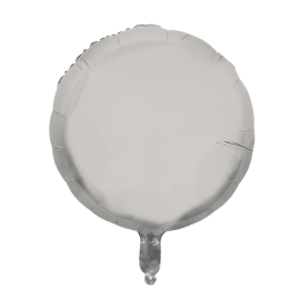 ballon gonflable mylar rond argent 37cm