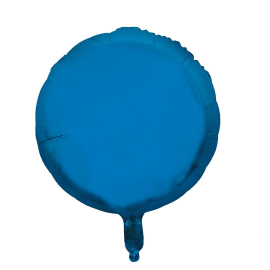 ballon gonflable mylar rond bleu 37cm