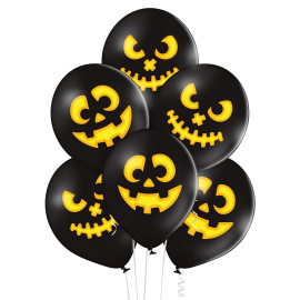 ballon gonflable citrouille noire 30cm x8pcs