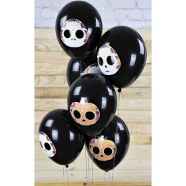 ballon de baudruche dia de los muertos x6 pièces ambiance