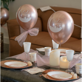 6 Ballons gonflables 30cm Oriental Rose gold