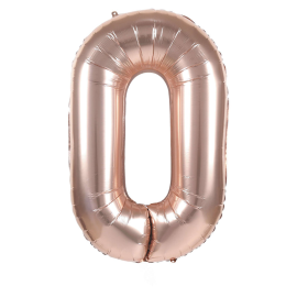 ballon mylar géant chiffre 0 rose gold 86cm