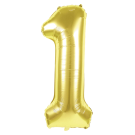 ballon mylar chiffre 1 or 36cm