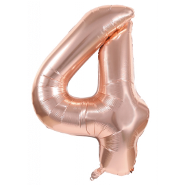 ballon mylar rose gold chiffre 4 1m