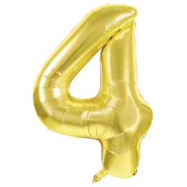 ballon mylar chiffre 4 or 36cm