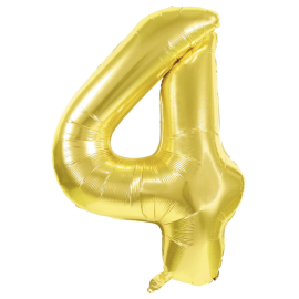 ballon mylar géant chiffre 4 or 86cm