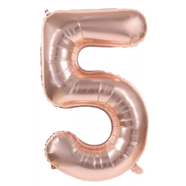 ballon mylar rose gold chiffre 5 1m