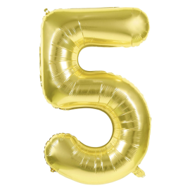 ballon mylar chiffre 5 or 36cm
