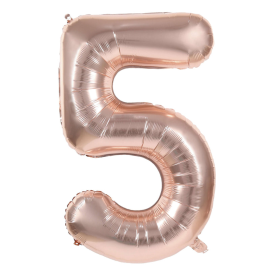 ballon mylar chiffre 5 rose gold 36cm