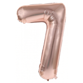 ballon mylar rose gold chiffre 7 1m