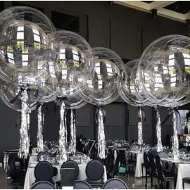 3 Ballons Bubble Transparent 60cm