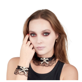 collier et bracelet pas cher têtes de mort