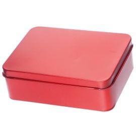 Boite a dragée Rectangle métallique Rouge uni