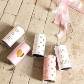 Bannière décorative Eid Mubarak dorée avec étoiles et lunes – 200 cm