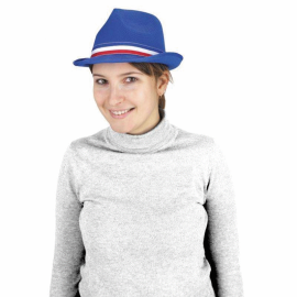 borsalino polyester bleu ruban tricolore