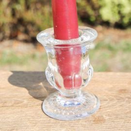 Bougeoir en verre transparent Elegance - decoration fetes pas cher - Badaboum.fr