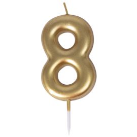 Bougie anniversaire géante or chiffre 5 pour décoration de gâteau pas cher