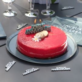 bougie anniversaire bleu canard
