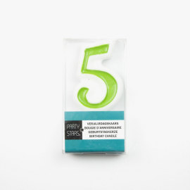bougie numérique chiffre 5