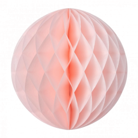 boule alvéolée rose vintage 20cm