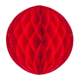 boule alvéolée rouge 20cm