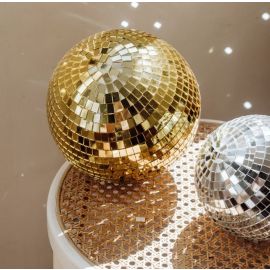 Boule à Facettes Disco Or à Suspendre Ø20cm