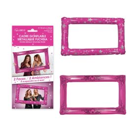 Cadre gonflable metallique fuchsia , décoration fetes pas cher et livraison 24h rapide chez Badaboum