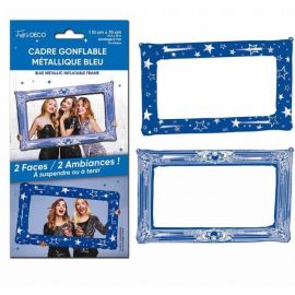 Cadre Photobooth Gonflable Métal Bleu Touareg 110 x 70 cm