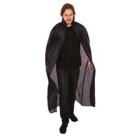 Cape avec col - noir - 130 cm