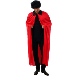 déguisement cape rouge col noir 136 cm pas cher