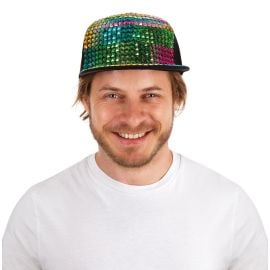 Casquette bling-bling profil - multicolore